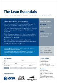 Lean Essentials Flyer