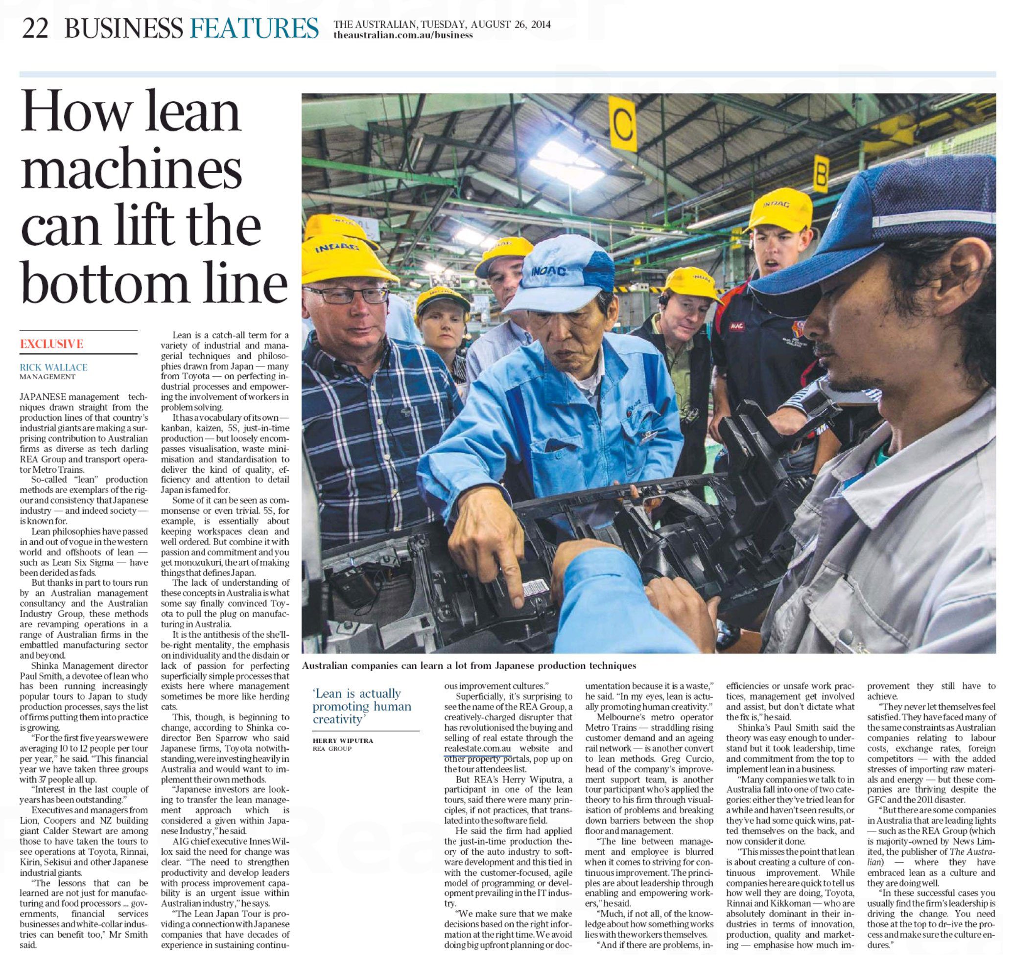 The Australian - How Lean Machines Can Lift the Bottom Line The Australian - How Lean Machines Can Lift the Bottom Line